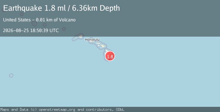Map of 5 km SW of Volcano, Hawaii