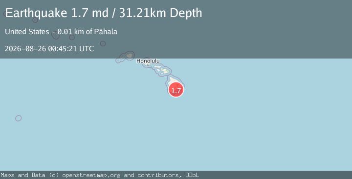 Map of 14 km E of Pāhala, Hawaii