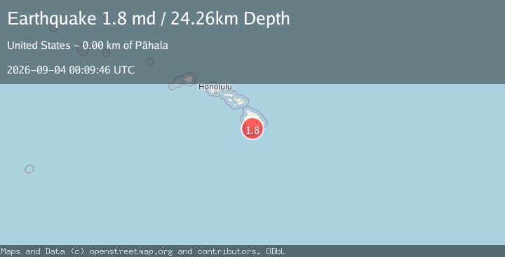 Map of 3 km SW of Pāhala, Hawaii