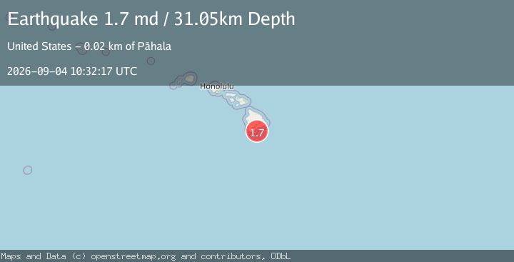 Map of 21 km SE of Pāhala, Hawaii