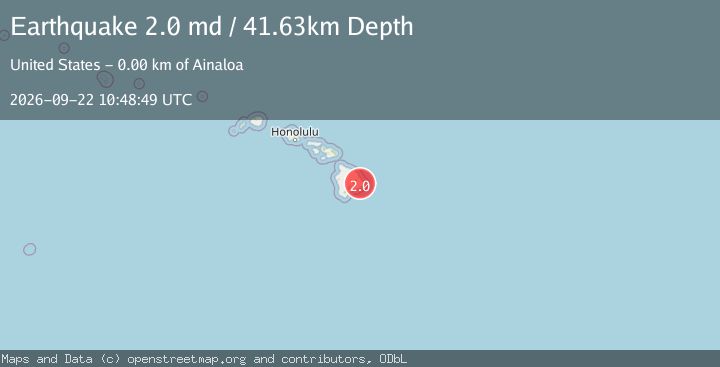Map of 3 km SSE of Ainaloa, Hawaii