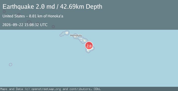 Map of 14 km SSW of Honoka‘a, Hawaii