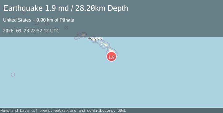 Map of 2 km SW of Pāhala, Hawaii