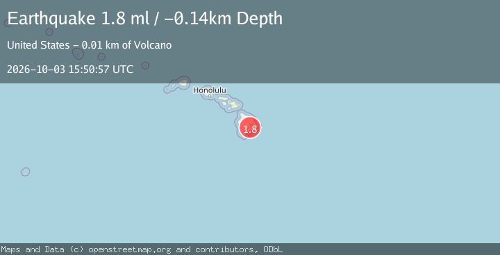 Map of 5 km WSW of Volcano, Hawaii