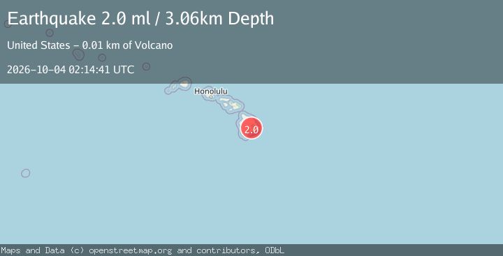 Map of 6 km W of Volcano, Hawaii