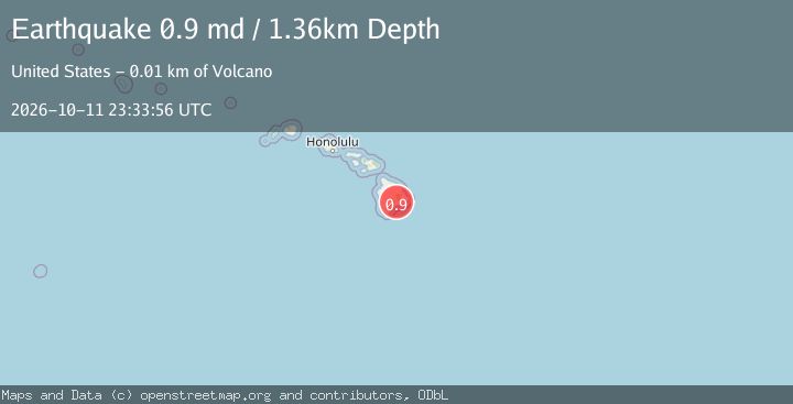 Map of 7 km SW of Volcano, Hawaii
