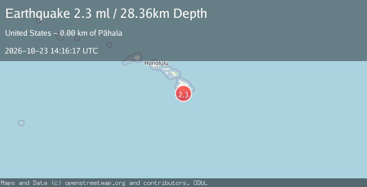 Map of 4 km SSW of Pāhala, Hawaii