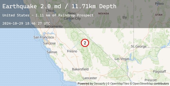 Map of 8 km S of Round Valley, CA