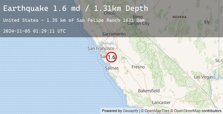 Map of 15 km E of Seven Trees, CA