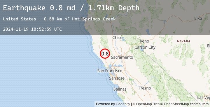 Map of 3 km NW of The Geysers, CA