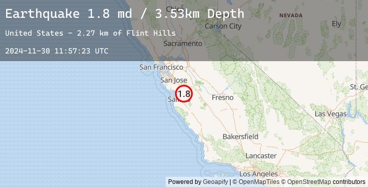 Map of 5 km NW of Hollister, CA