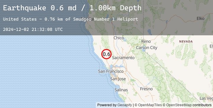 Map of 1 km NE of The Geysers, CA