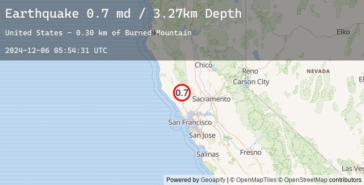 Map of 2 km NNW of The Geysers, CA