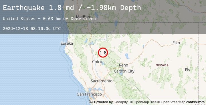 Map of 14 km W of Chester, CA