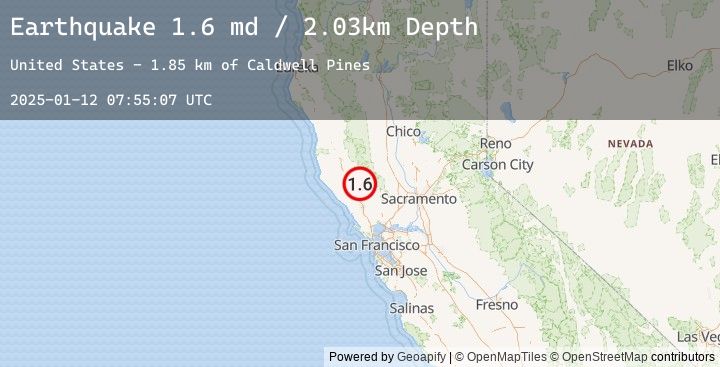 Map of 6 km WNW of Cobb, CA