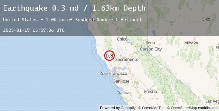 Map of 2 km NNE of The Geysers, CA