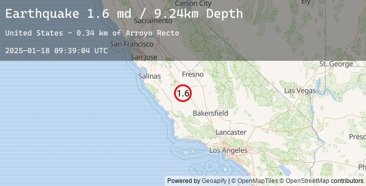 Map of 11 km NNW of Avenal, CA
