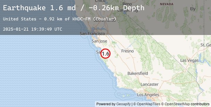 Map of 8 km E of Chualar, CA