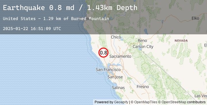 Map of 4 km NNW of The Geysers, CA