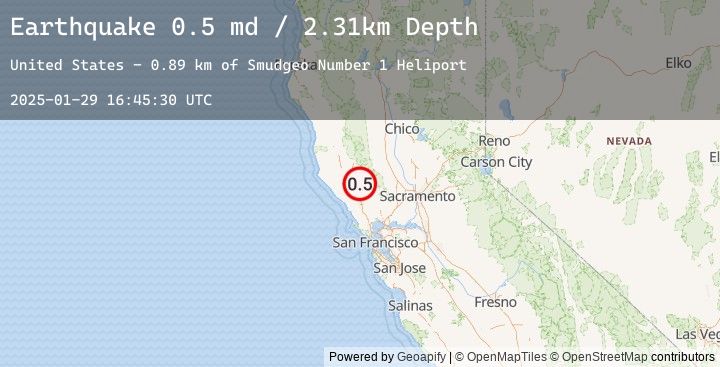 Map of 1 km of The Geysers, CA