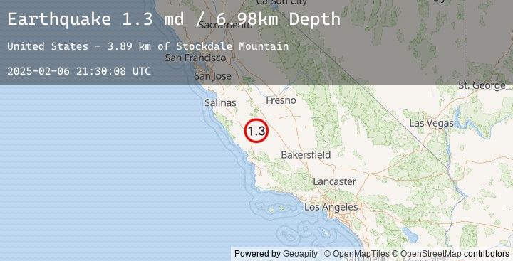 Map of 13 km NW of Parkfield, CA