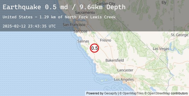 Map of 24 km SSW of New Idria, CA