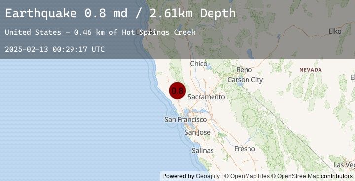 Map of 3 km NW of The Geysers, CA