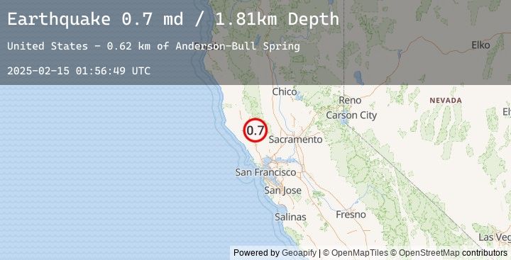 Map of 3 km SW of Cobb, CA