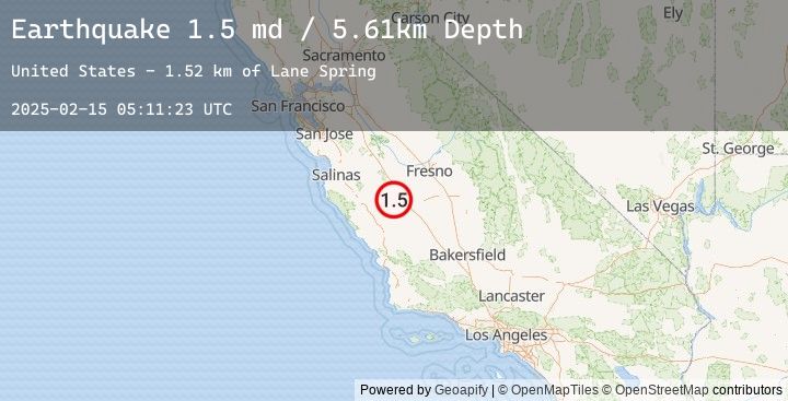 Map of 17 km NNW of Coalinga, CA