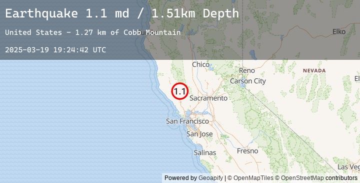 Map of 2 km NNE of The Geysers, CA