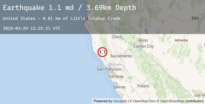 Map of 7 km E of Cloverdale, CA