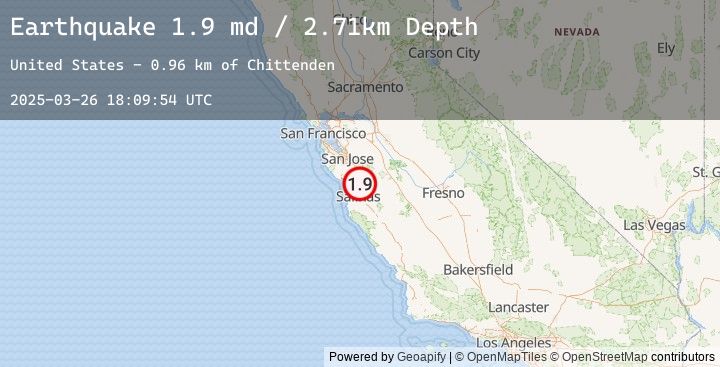 Map of 3 km E of Aromas, CA