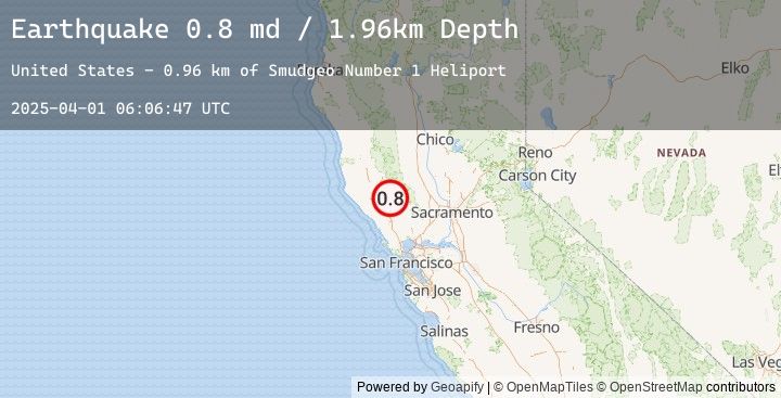 Map of 2 km ENE of The Geysers, CA