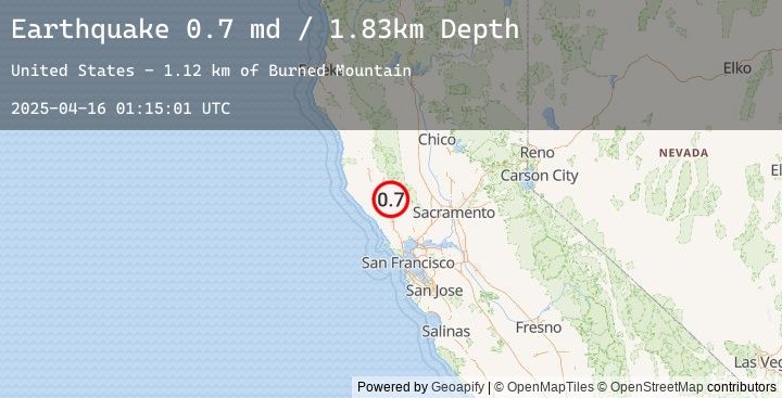 Map of 2 km NNW of The Geysers, CA