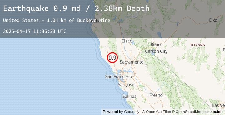 Map of 9 km NW of The Geysers, CA