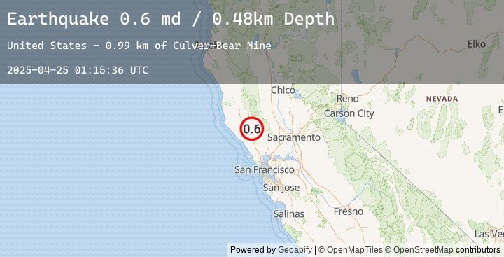 Map of 5 km WNW of The Geysers, CA