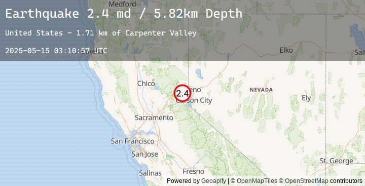 Map of 11 km NNW of Truckee, CA