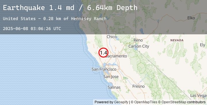 Map of 9 km ESE of Hidden Valley Lake, CA