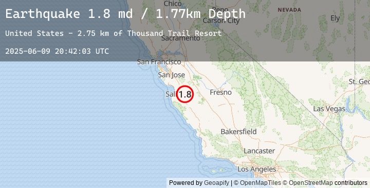 Map of 13 km S of Tres Pinos, CA