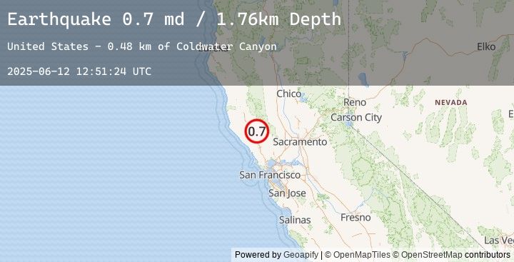 Map of 8 km NNW of The Geysers, CA