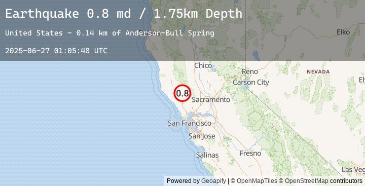 Map of 3 km SSW of Cobb, CA