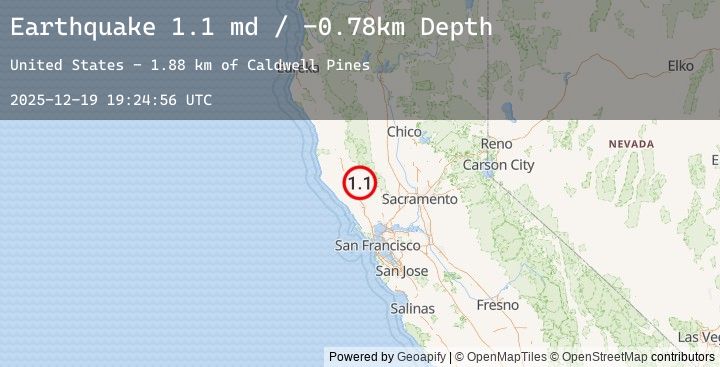 Map of 8 km WNW of Cobb, CA