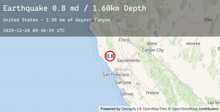 Map of 9 km NW of The Geysers, CA