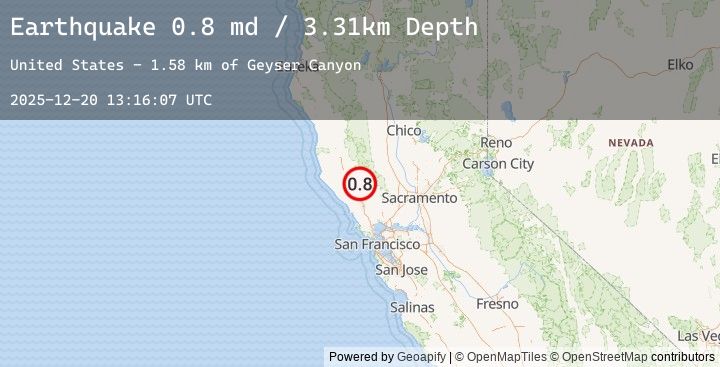 Map of 6 km NW of The Geysers, CA