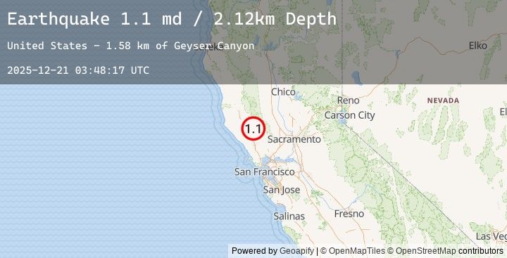 Map of 4 km W of Cobb, CA