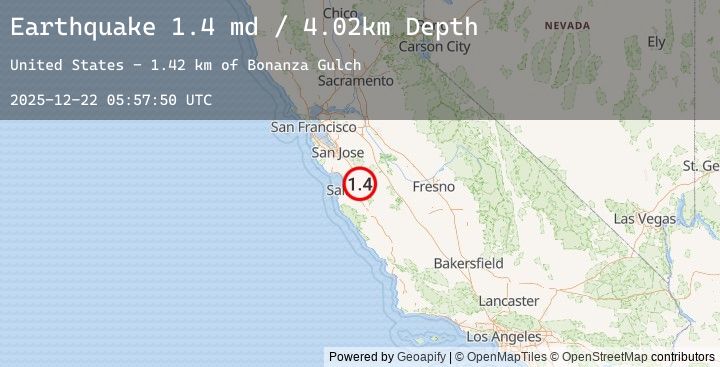 Map of 5 km SW of Ridgemark, CA