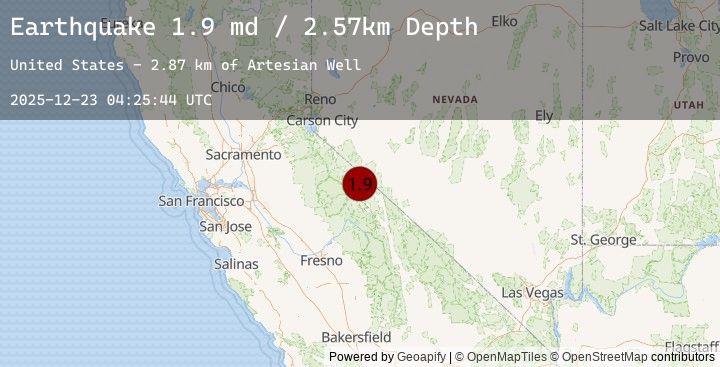 Map of 17 km SSE of Bodie, CA