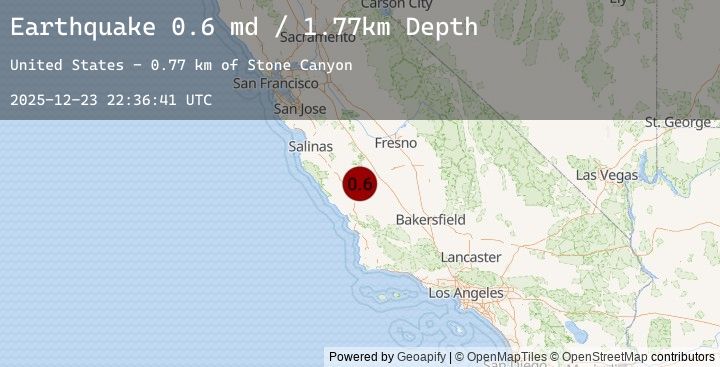 Map of 18 km NW of Parkfield, CA