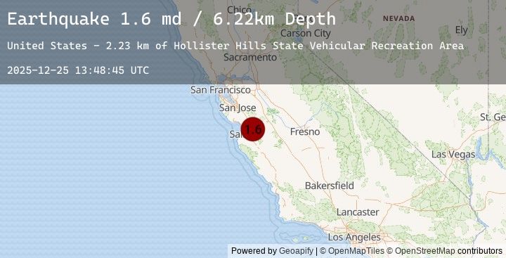 Map of 4 km WSW of Ridgemark, CA