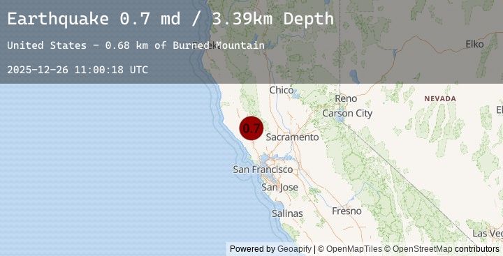 Map of 3 km NW of The Geysers, CA